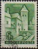 Hungria 1960 Scott 1290 Sello Castillo Koezeg Vert usado Magyar Posta M-1655 Ungarn Hungary Hongrie Ungheria Hongarije 